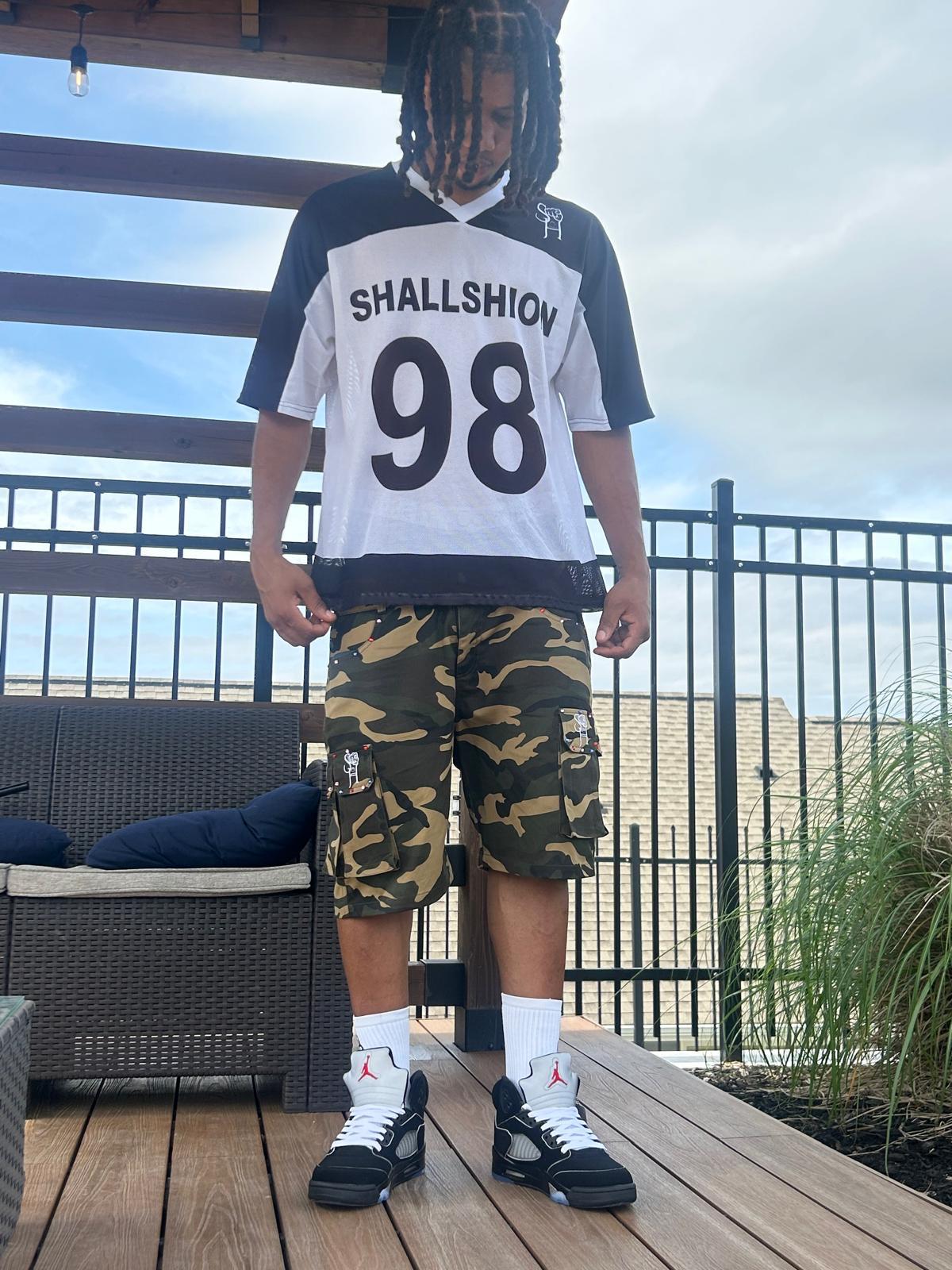 Shallshion Patch Cargo Shorts