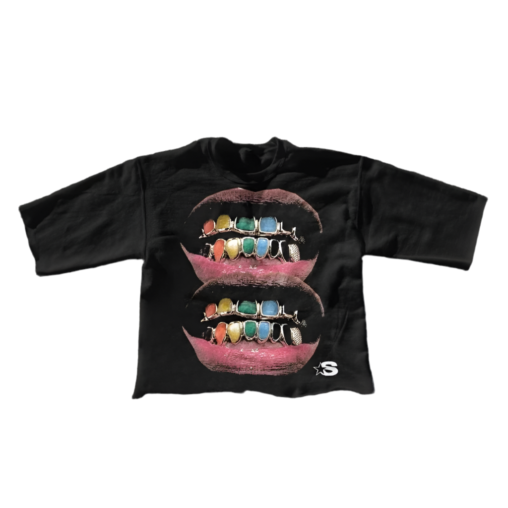 T-Shirt oversized teeth graphic For Men