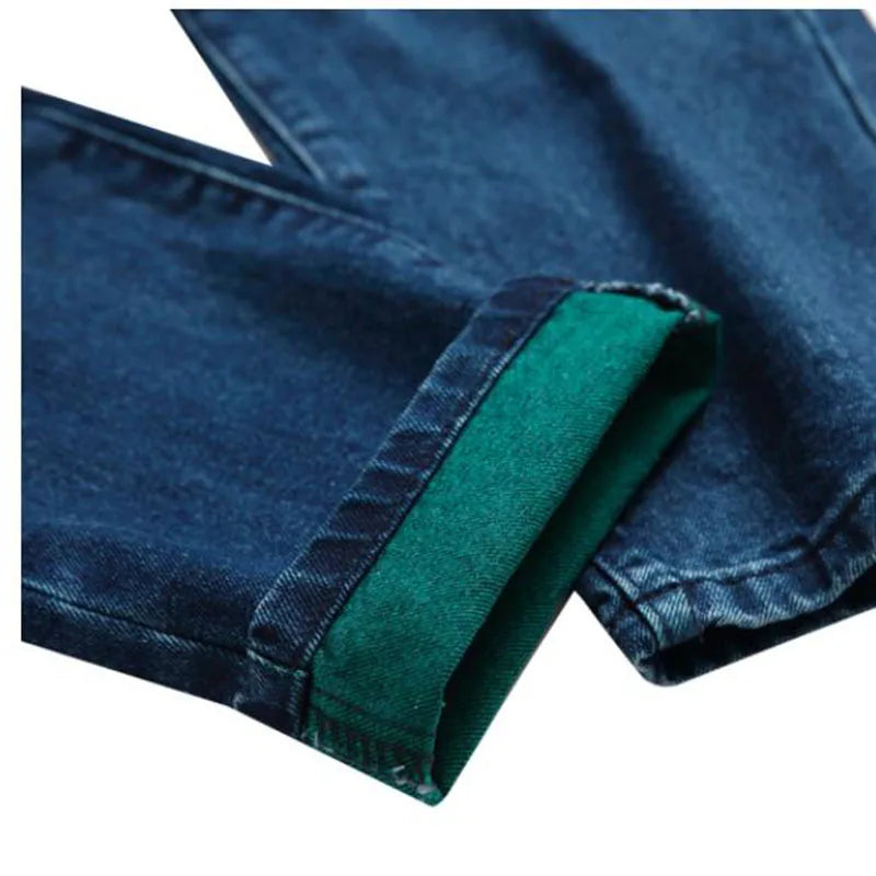 Men's Ripped Black Blue Pants Male Jeans