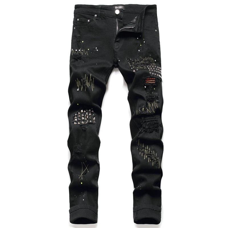 EH·MD® Diamond Embroidered Jeans Men's