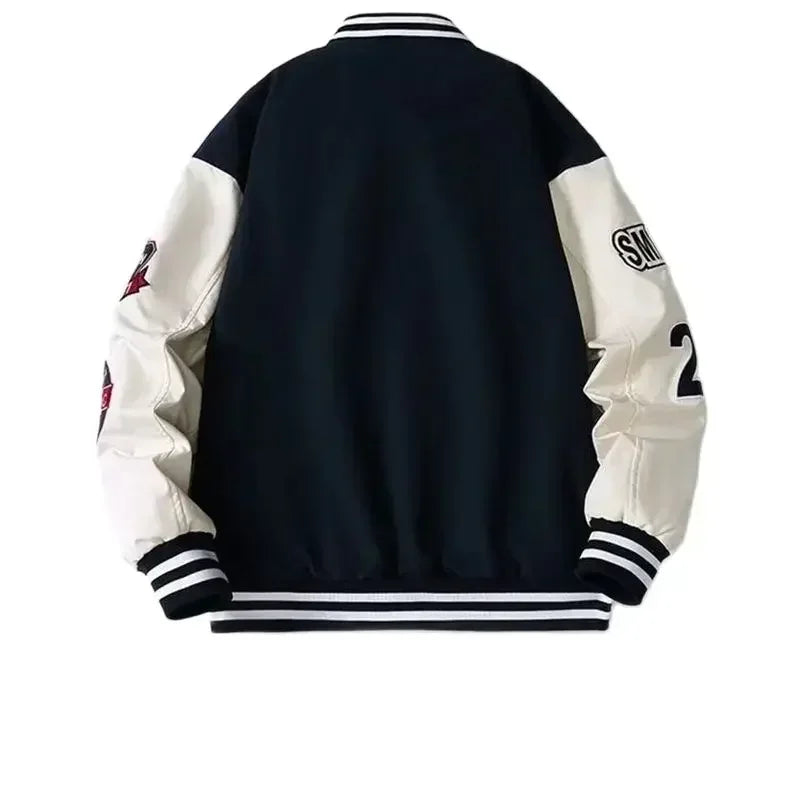 Jackets Varsity Harajuku Leather Baseball Men’s