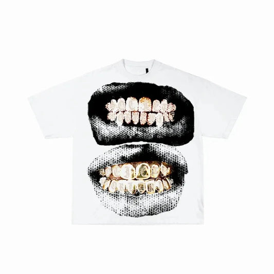 T-Shirt oversized teeth graphic For Men