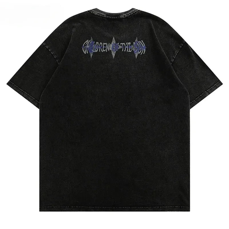 Men's Punk T-Shirt Gothic T-Shirt Cotton