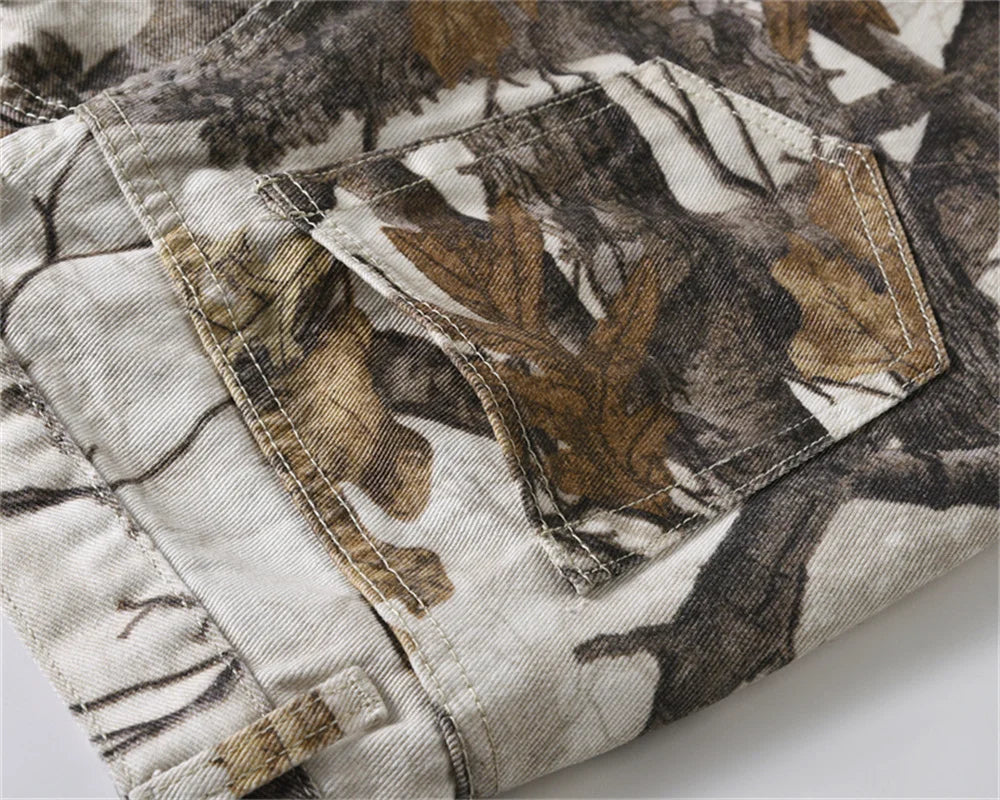 Camouflage Cowhide Pants Men